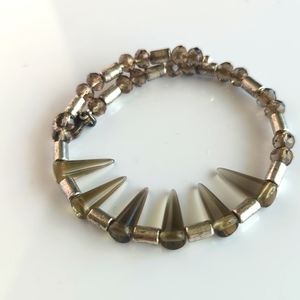 Alex and Ani Sterling Silver Fang/Spike Wrap Bracelet